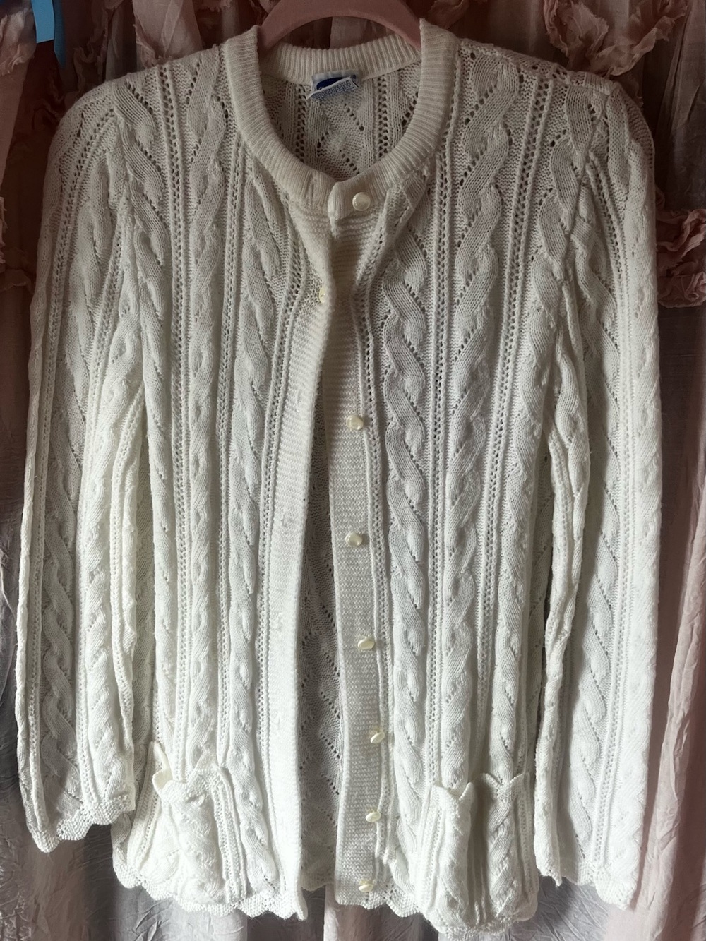Vintage Designers Originals Suisse Knits button down cream cardigan